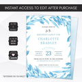 blue birthday invitations